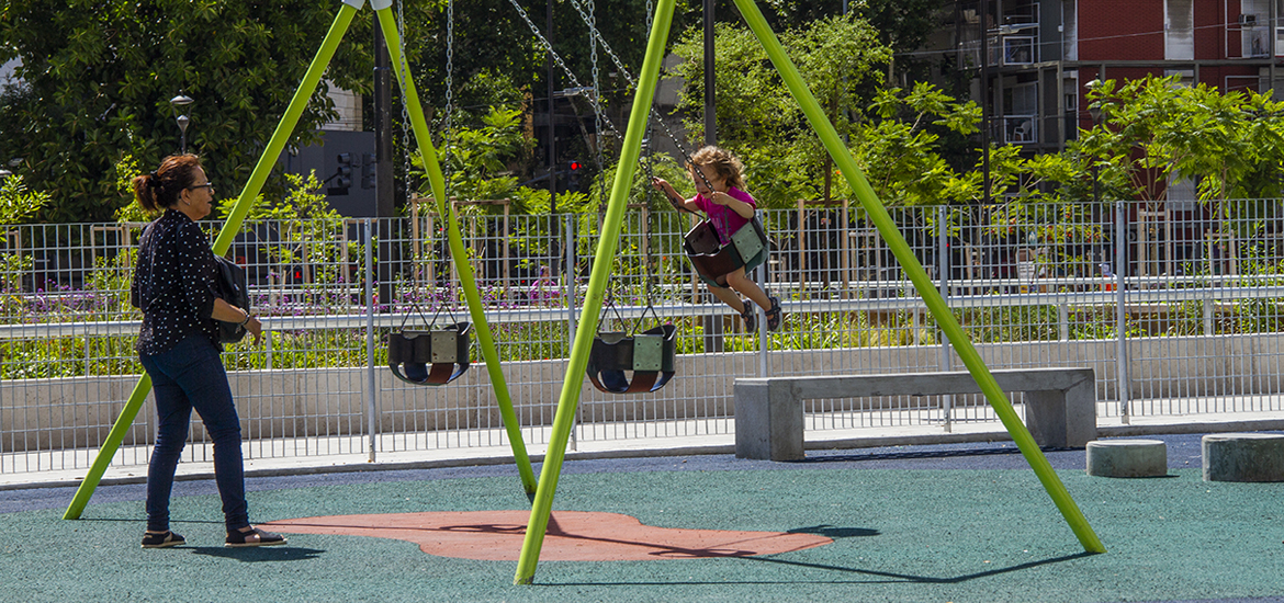 Plaza Manzana 66: mejoran y amplían el área deportiva para promover el ejercicio.